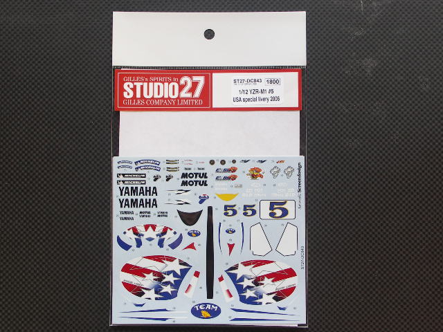 画像1: STUDIO27【DC-843】1/12 YAMAHA　YZR-M1　＃5　USA　special livery2006