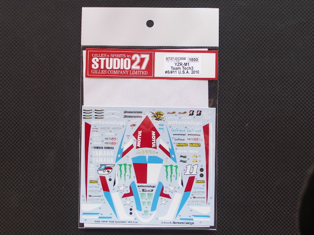 画像1: STUDIO27【DC-858】1/12 YAMAHA YZR-M1 Tech 3 #5 #11 USＡ　2010 DECAL