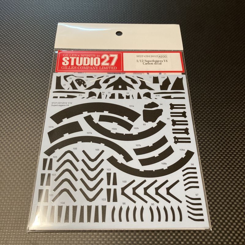 STUDIO27【CD-12012】1/12 Superleggera V4 Carbon decal（T社対応