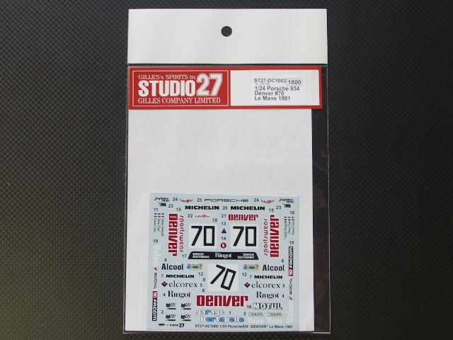 画像1: STUDIO27【DC-1002】1/24 PORSCHE 934 Denver #70 le Mans 1981 Decal（T社対応）