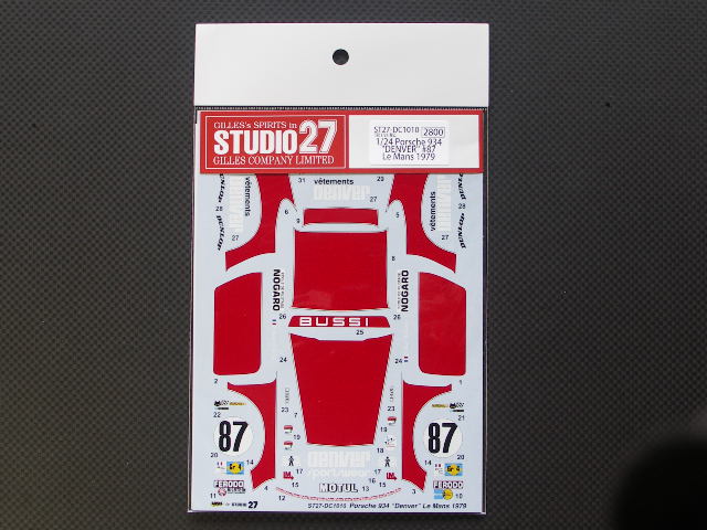 画像1: STUDIO27【DC-1010】1/24 PORSCHE 934"DENVER"#87 LM 1979 Decal（T社対応）