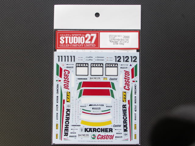 画像1: STUDIO27【DC-1011】1/24 Mercedes-benz 190E"karcher"#11/#12 DTM 1992 DECAL（F社対応）