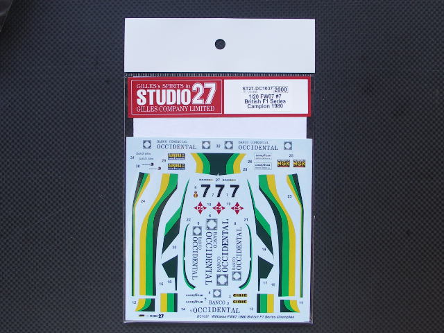 画像1: STUDIO27【DC-1037】1/20 FW07 #7 British F1 Series Champion 1980 DECAL 