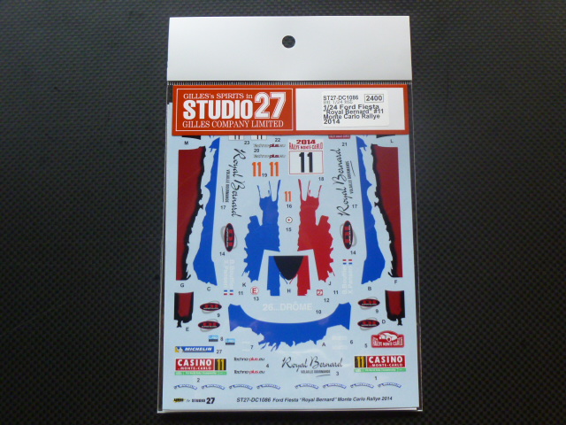 画像1: STUDIO27【DC-1086】1/24 Ford Fiesta "Royal Bernardo" #11 Monte Carlo Rally 2014 DECAL（BELKITS社対応）