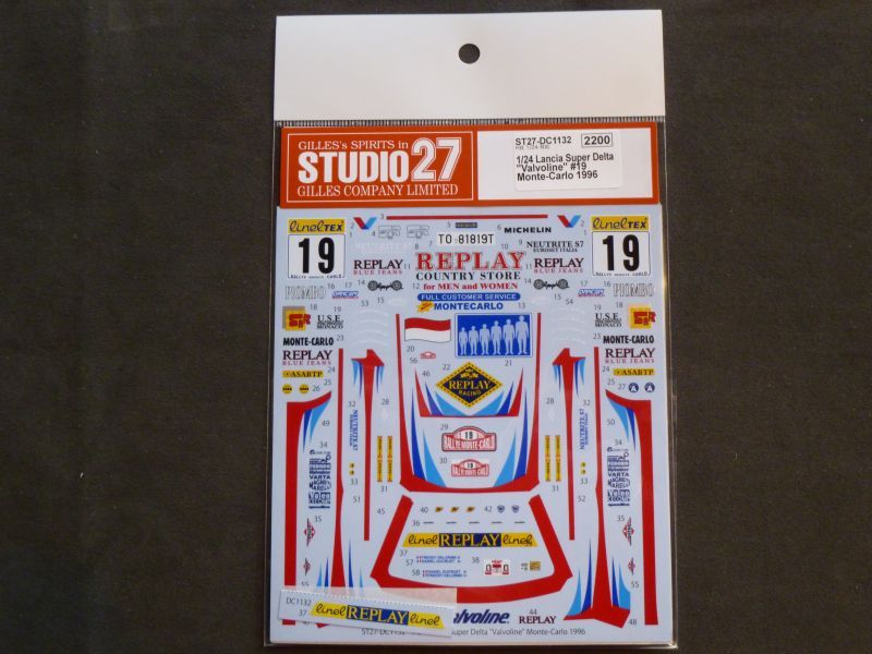 画像1: STUDIO27【DC-1132】1/24 Lancia Super Delta "Valvoline" Monte-Carlo 1996 Decal（H社対応）