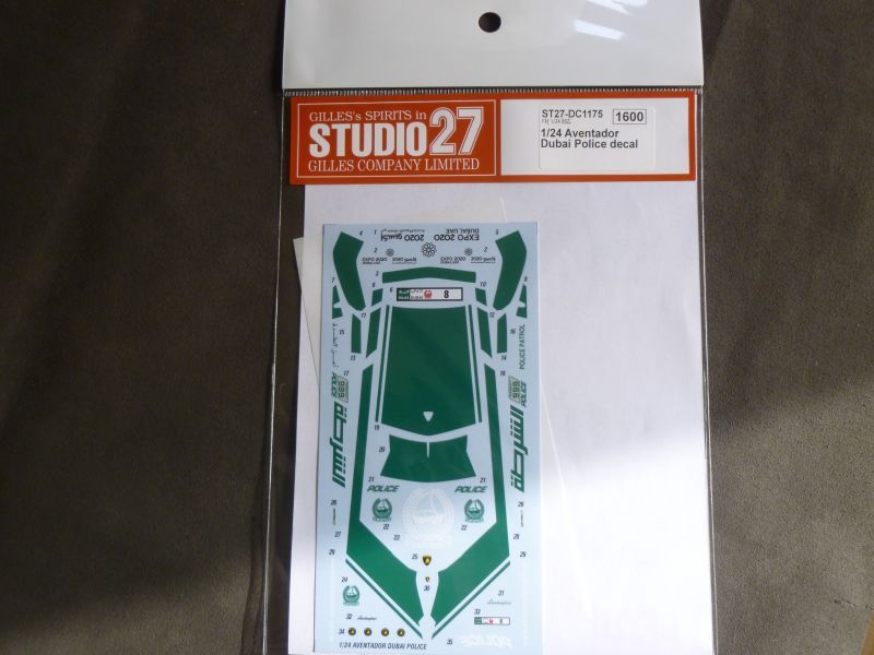 画像1: STUDIO27【DC-1175】1/24 LAMBORGHINI Aventador Dubai Police Decal（F社対応）