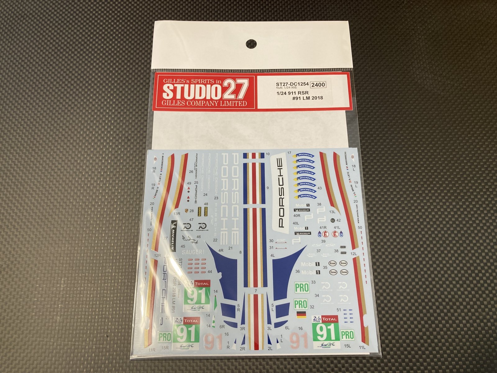 画像1: STUDIO27【DC-1254】1/24 911 RSR #91 LM 2018 decal（Nu社対応）