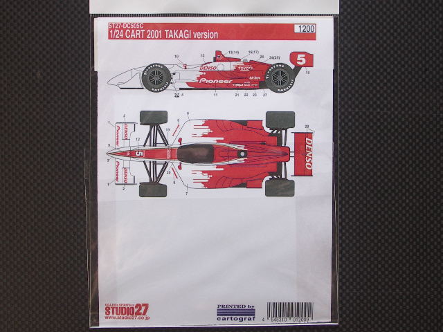 画像2: STUDIO27【DC-505C】1/25 CART TAKAGI 2001 decal