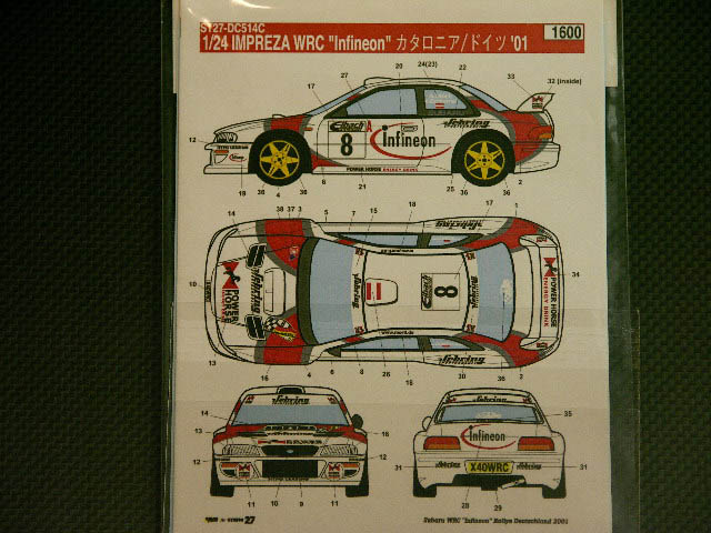 画像: STUDIO27【DC-514C】1/24 スバルインプレッサ WRC"Infineon"カタロニア/ドイツ '01