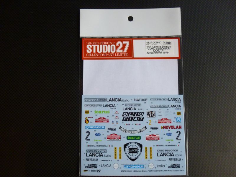 画像1: STUDIO27【DC-564D】1/24 Lancia Stratos "Consessionari Lancia"#2 Sanremo 1979 Decal (H社対応）