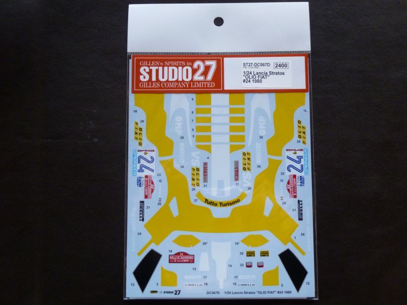 画像1: STUDIO27【DC-567D】1/24 Lancia Stratos "OLIO FIAT"#24 1980 Decal (H社対応）