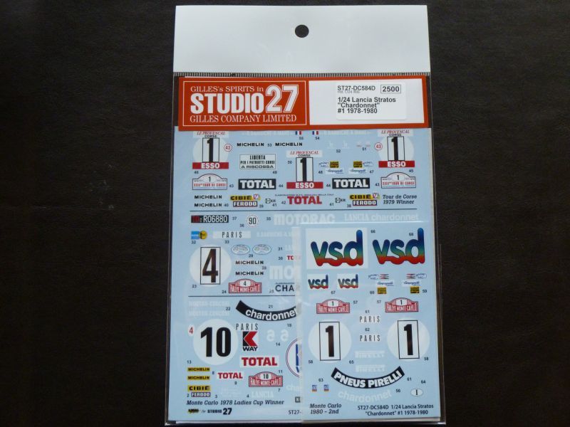 画像1: STUDIO27【DC-584D】1/24 Lancia Stratos "Chaldonet"#1 1978-1980 Decal (H社対応）