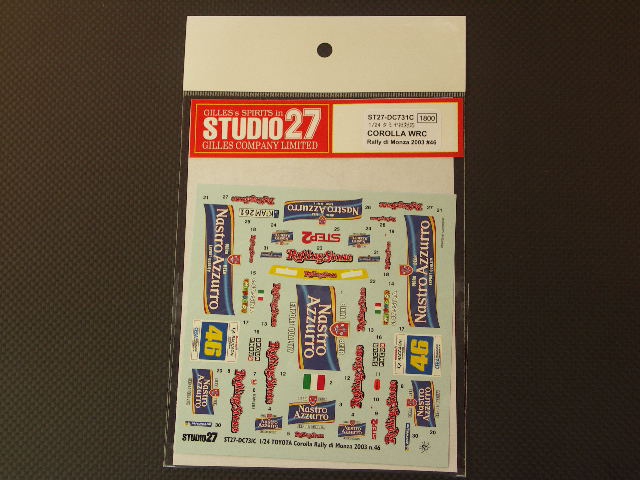 画像1: STUDIO27【DC-731C】1/24 COROLLA WRC Rally di Monza 2003 #46