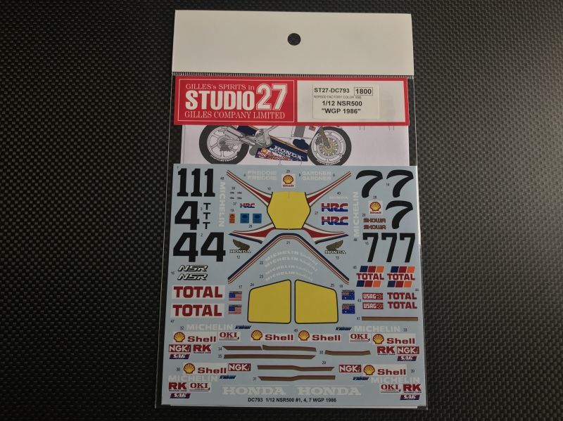 画像1: STUDIO27【DC-793】1/12 ホンダ NSR500 #1/4/7 WGP 1986 decal（T社対応）