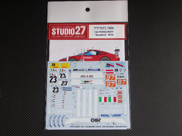 画像1: STUDIO27【DC-872】1/24 PORSCHE911 Scuderia 2010 decal