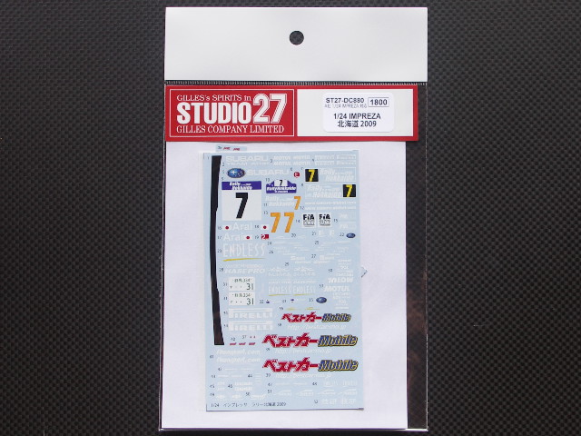 画像1: STUDIO27【DC-880】1/24 北海道 IMPREZA 2009 DECAL（A社対応）