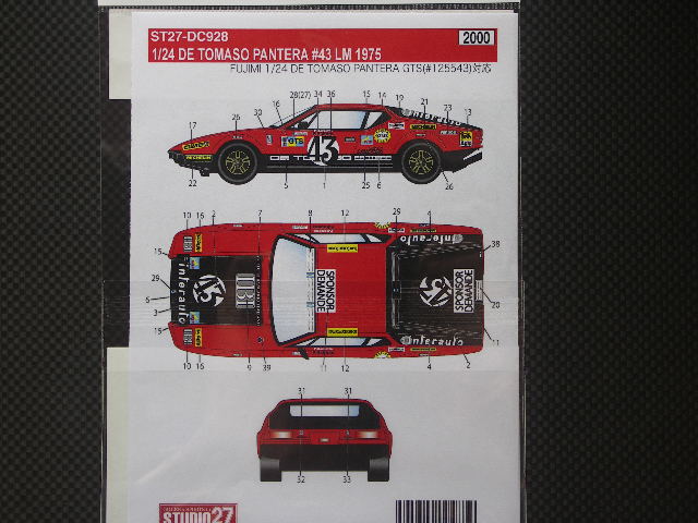 画像2: STUDIO27【DC-928】1/24 DE TOMASO #43 LM1975 DECAL （F社対応）