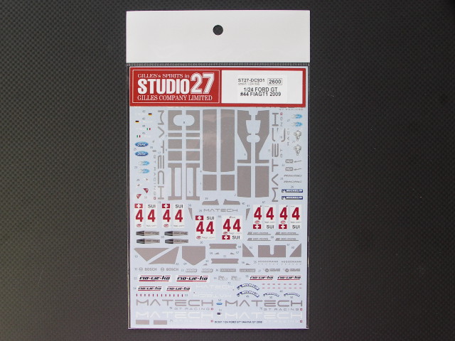 画像1: STUDIO27【DC-931】1/24 FORD GT #44 FIA-GT1 2009 DECAL （simil-r社対応）