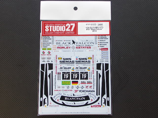 画像1: STUDIO27【DC-970】1/24 SLS AMG GT3#19"BLACK FALCON" 2012 DECAL（F社対応）