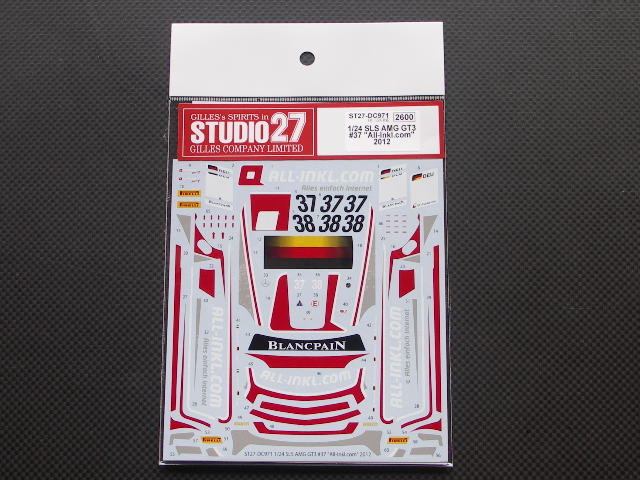 画像1: STUDIO27【DC-971】1/24 SLS AMG GT3 #37/38 "All-INKL" 2012 DECAL（F社対応）