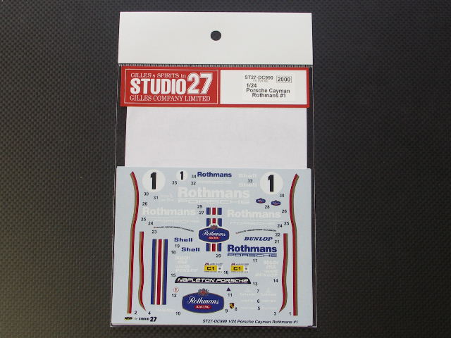 画像1: STUDIO27【DC-990】1/24 PORSCHE Cayman Rothmans#1 Decal（F社対応）