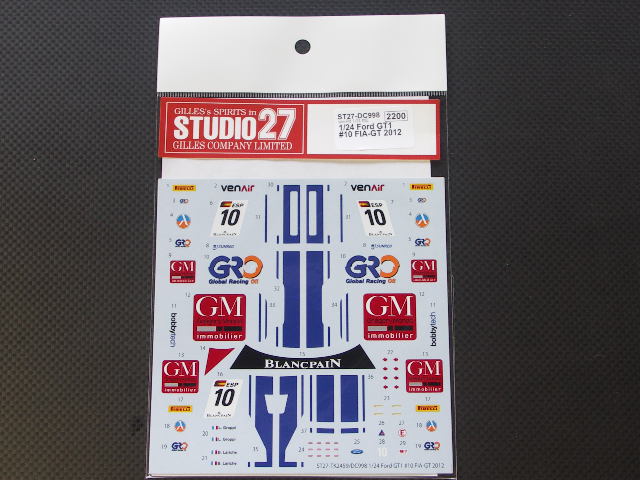 画像1: STUDIO27【DC-998】【プランC】1/24 FORD GT1 FIA-GT 2012 DECAL （simil-r社対応）