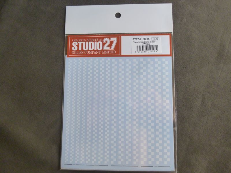 画像1: STUDIO27【FP-0035】チェッカーライン Decal(White)