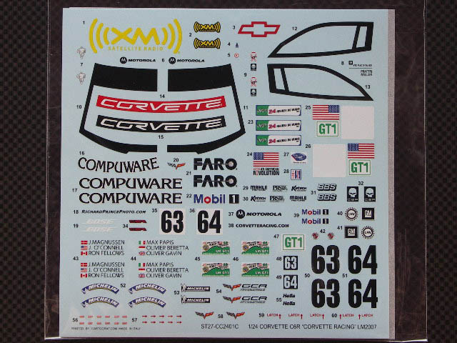 画像1: STUDIO27【SDCC-2401C】1/24 CORVETTE C6R #63#63 Lemans 2007(スタジオ対応)