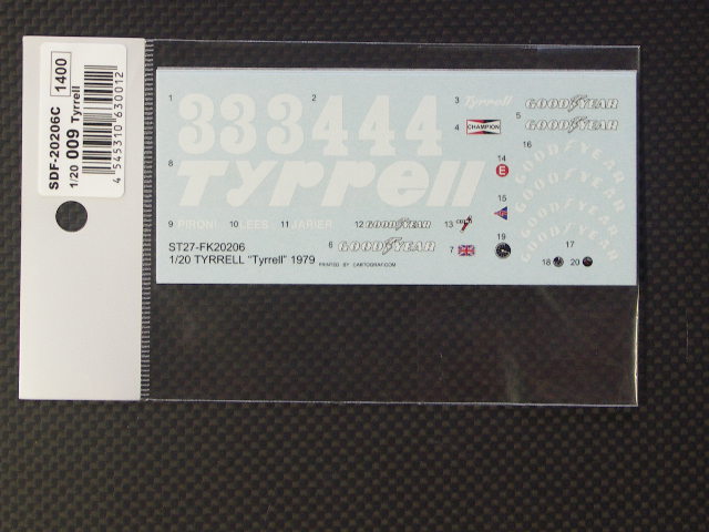 画像1: STUDIO27【SDF-20206C】1/20 009 TYR - Spare Decal(スタジオ対応)