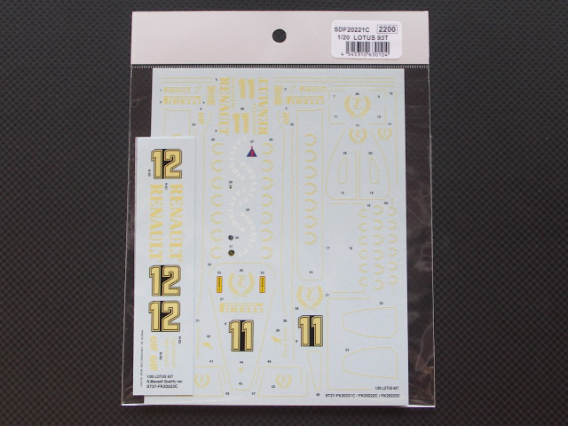 画像1: STUDIO27【SDF-20221C】1/20 ロータス93T スペアーデカール(スタジオ対応)