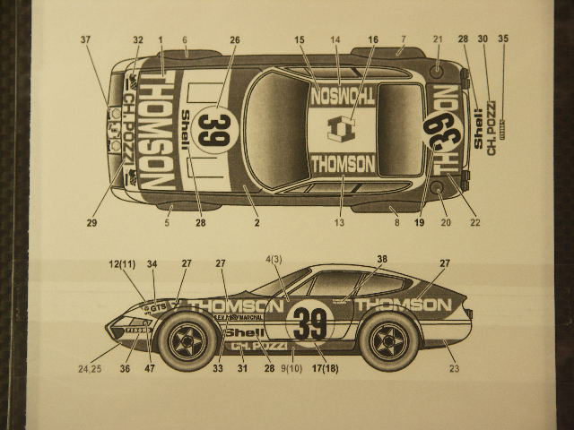 画像: STUDIO27【SDFR-2410】FERRARI 365GTB4 LM 1973 #39スペアーデカール(スタジオ対応)