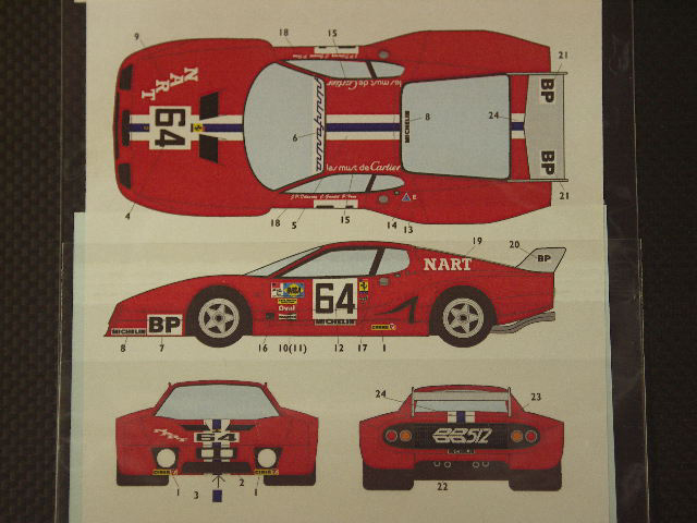 画像2: STUDIO27【DC-290】1/24 フェラーリ512BB"NART"LM'79 decal【絶版】