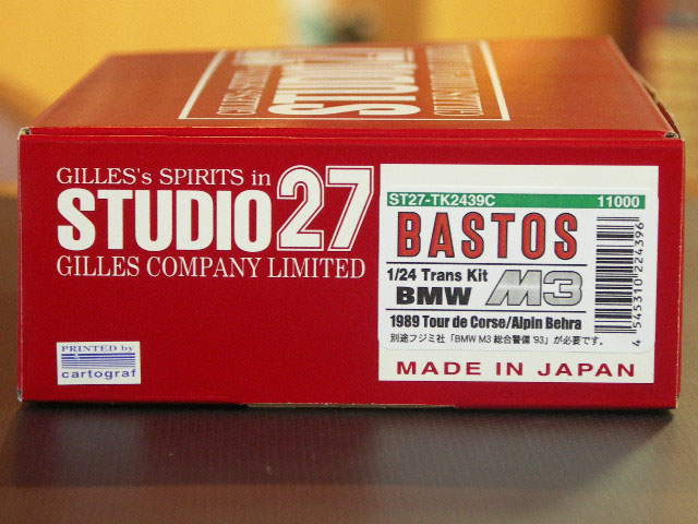 画像1: STUDIO27【TK-2439C】1/24 BMW M3　GrA 'BASTOS'ツールドコルス仕様　1989トランスキット