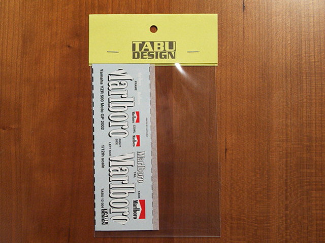 画像1: TABU DESIGN【TABU-12004】1/12 YZR-M1"Marlboro"2002用タバコデカール（ミニチャンプス社対応）