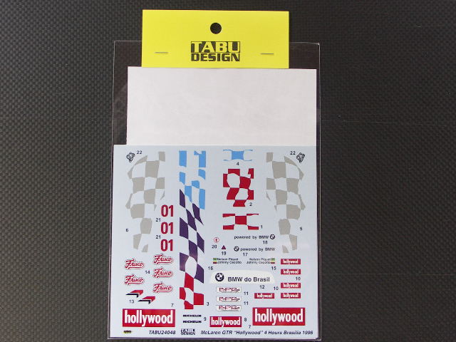 画像1: TABU DESIGN【24048】1/24 Mclaren F1-GTR"Hollywood"#01 4Hore Blasilia 1996 Decal(F社対応)